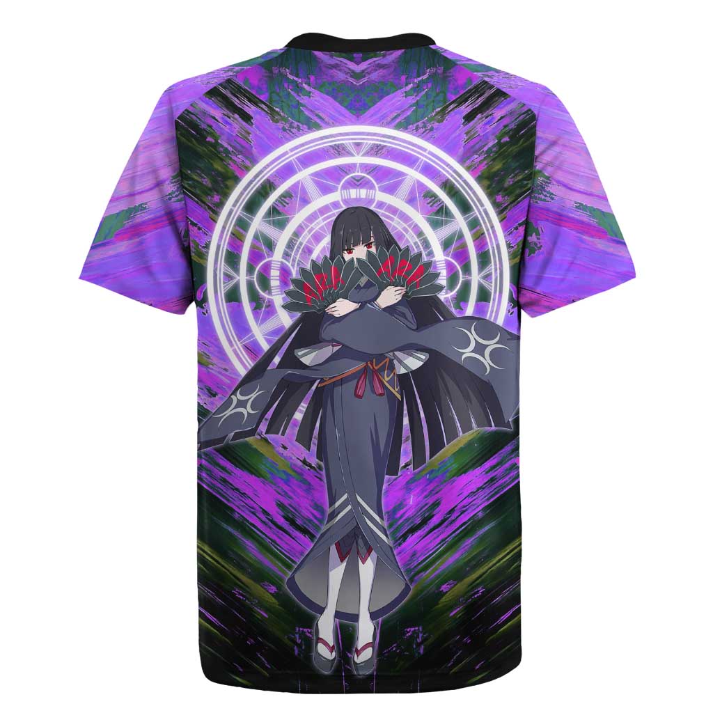 Glass The Rising of the Shield Hero Rugby Jersey with Elegant Battle Kimono and Spirit Energy Circle Design - The Mazicc