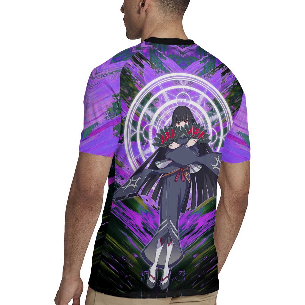 Glass The Rising of the Shield Hero Rugby Jersey with Elegant Battle Kimono and Spirit Energy Circle Design - The Mazicc