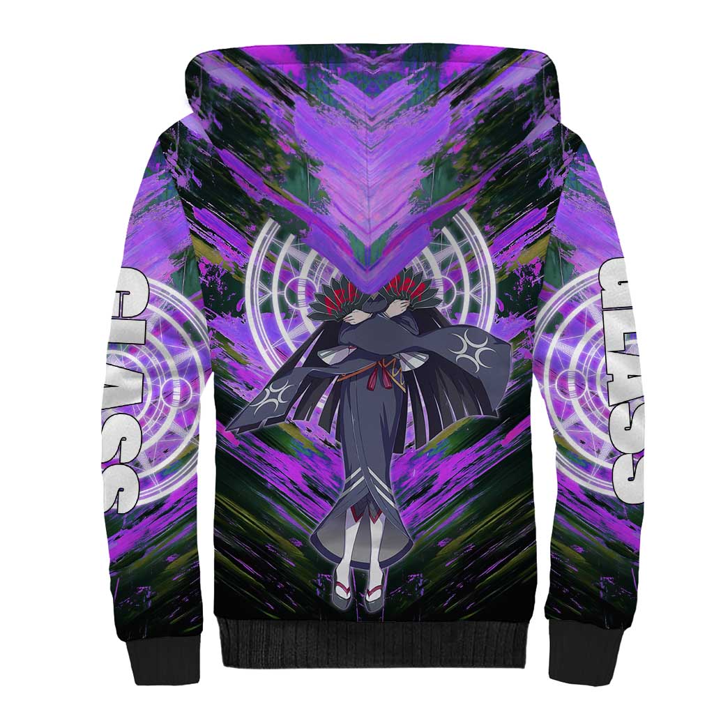 Glass The Rising of the Shield Hero Sherpa Hoodie with Elegant Battle Kimono and Spirit Energy Circle Design - The Mazicc