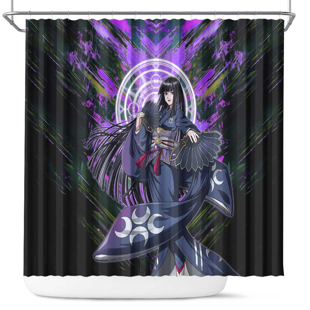 Glass The Rising of the Shield Hero Shower Curtain with Elegant Battle Kimono and Spirit Energy Circle Design - The Mazicc