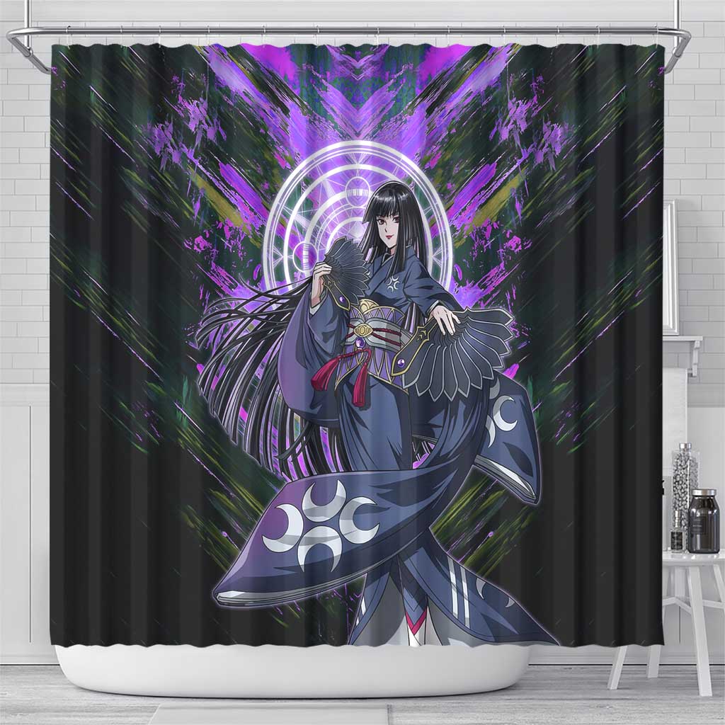 Glass The Rising of the Shield Hero Shower Curtain with Elegant Battle Kimono and Spirit Energy Circle Design - The Mazicc