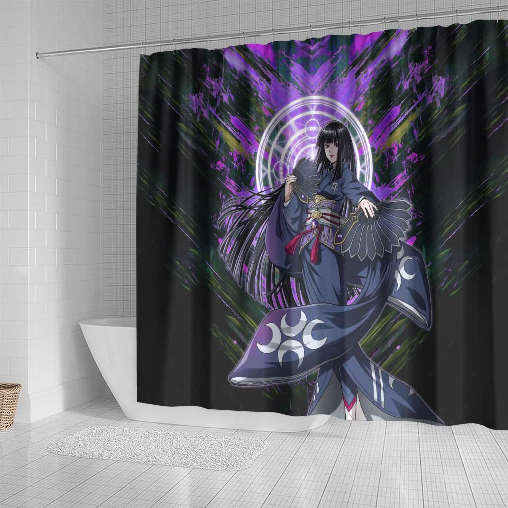 Glass The Rising of the Shield Hero Shower Curtain with Elegant Battle Kimono and Spirit Energy Circle Design - The Mazicc