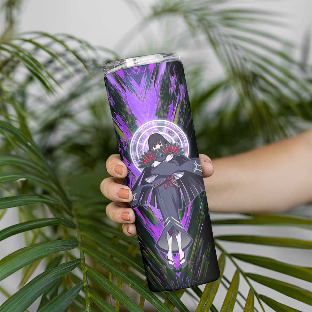 Glass The Rising of the Shield Hero Skinny Tumbler with Elegant Battle Kimono and Spirit Energy Circle Design - The Mazicc