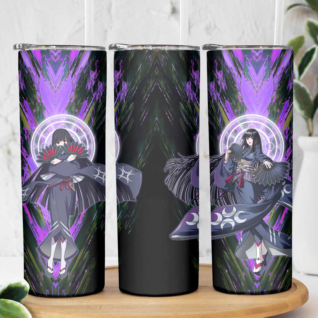 Glass The Rising of the Shield Hero Skinny Tumbler with Elegant Battle Kimono and Spirit Energy Circle Design - The Mazicc