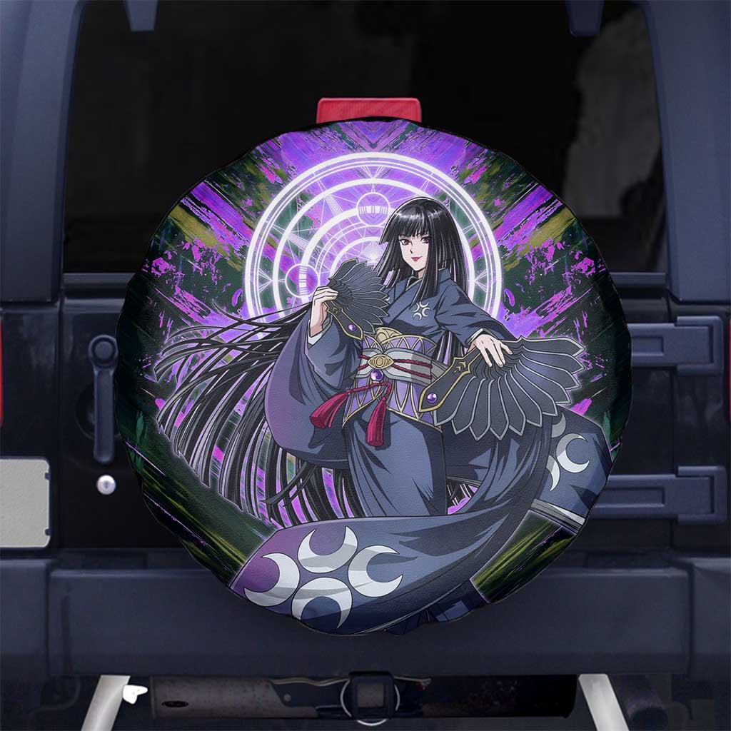 Glass The Rising of the Shield Hero Spare Tire Cover with Elegant Battle Kimono and Spirit Energy Circle Design - The Mazicc