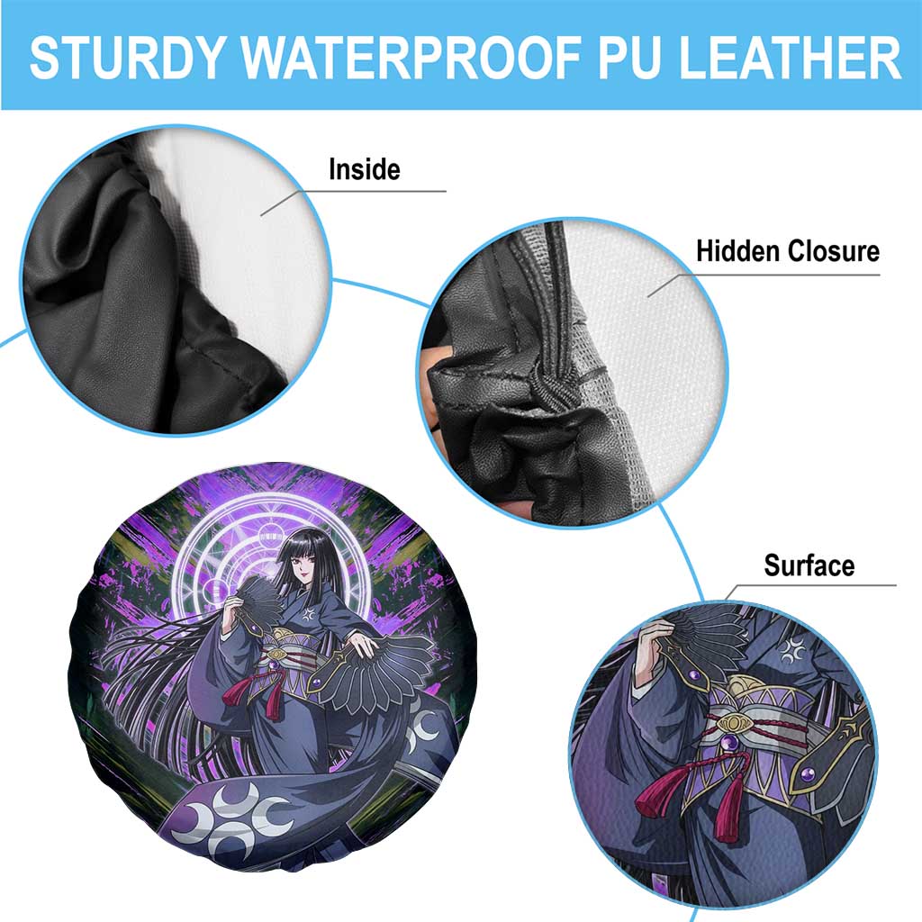 Glass The Rising of the Shield Hero Spare Tire Cover with Elegant Battle Kimono and Spirit Energy Circle Design - The Mazicc