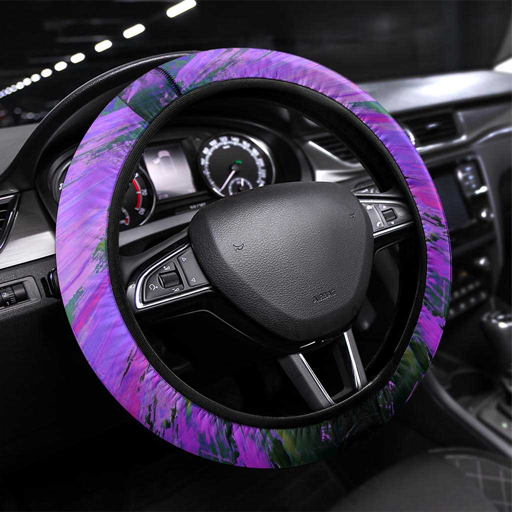 Glass The Rising of the Shield Hero Steering Wheel Cover with Elegant Battle Kimono and Spirit Energy Circle Design - The Mazicc