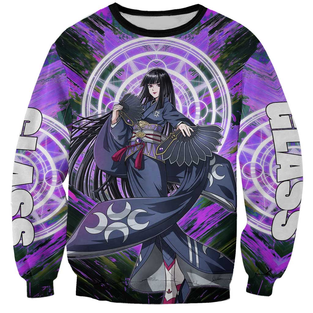 Glass The Rising of the Shield Hero Sweatshirt with Elegant Battle Kimono and Spirit Energy Circle Design - The Mazicc