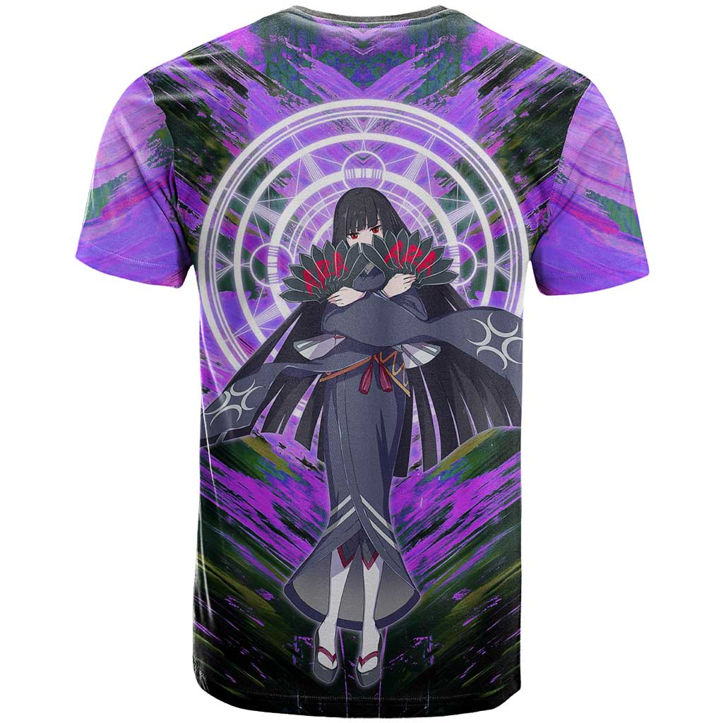 Glass The Rising of the Shield Hero T Shirt with Elegant Battle Kimono and Spirit Energy Circle Design - The Mazicc
