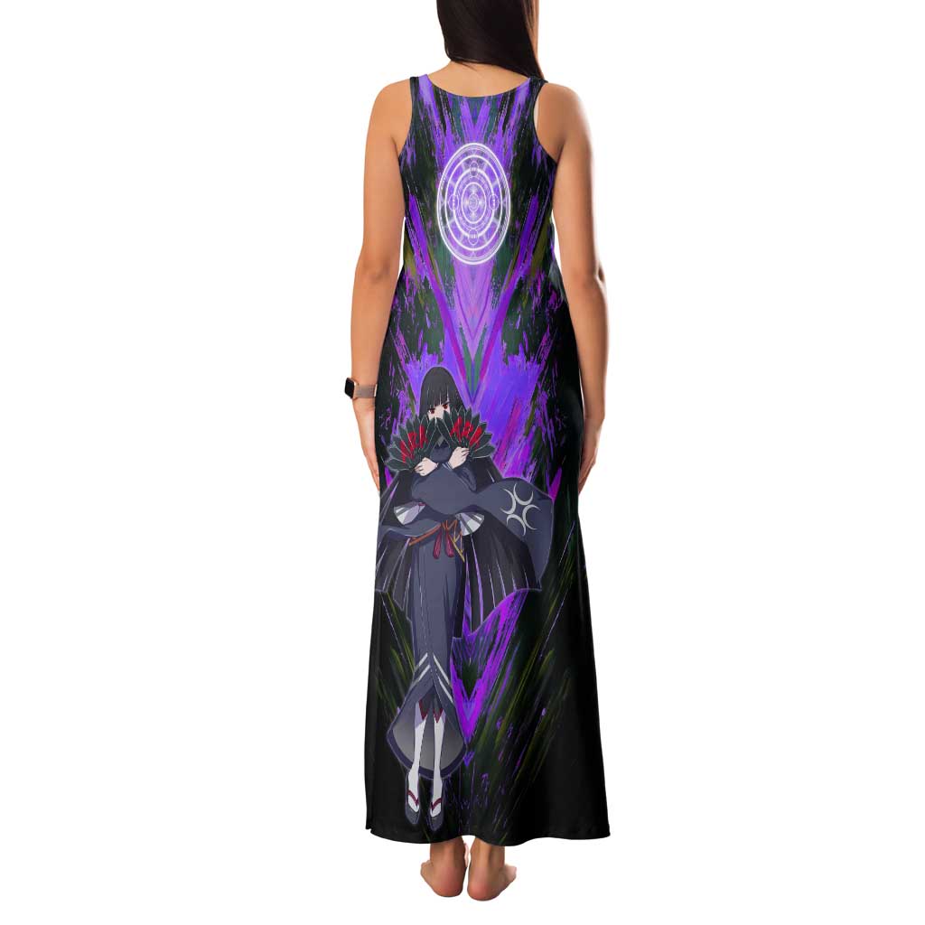 Glass The Rising of the Shield Hero Tank Maxi Dress with Elegant Battle Kimono and Spirit Energy Circle Design - The Mazicc