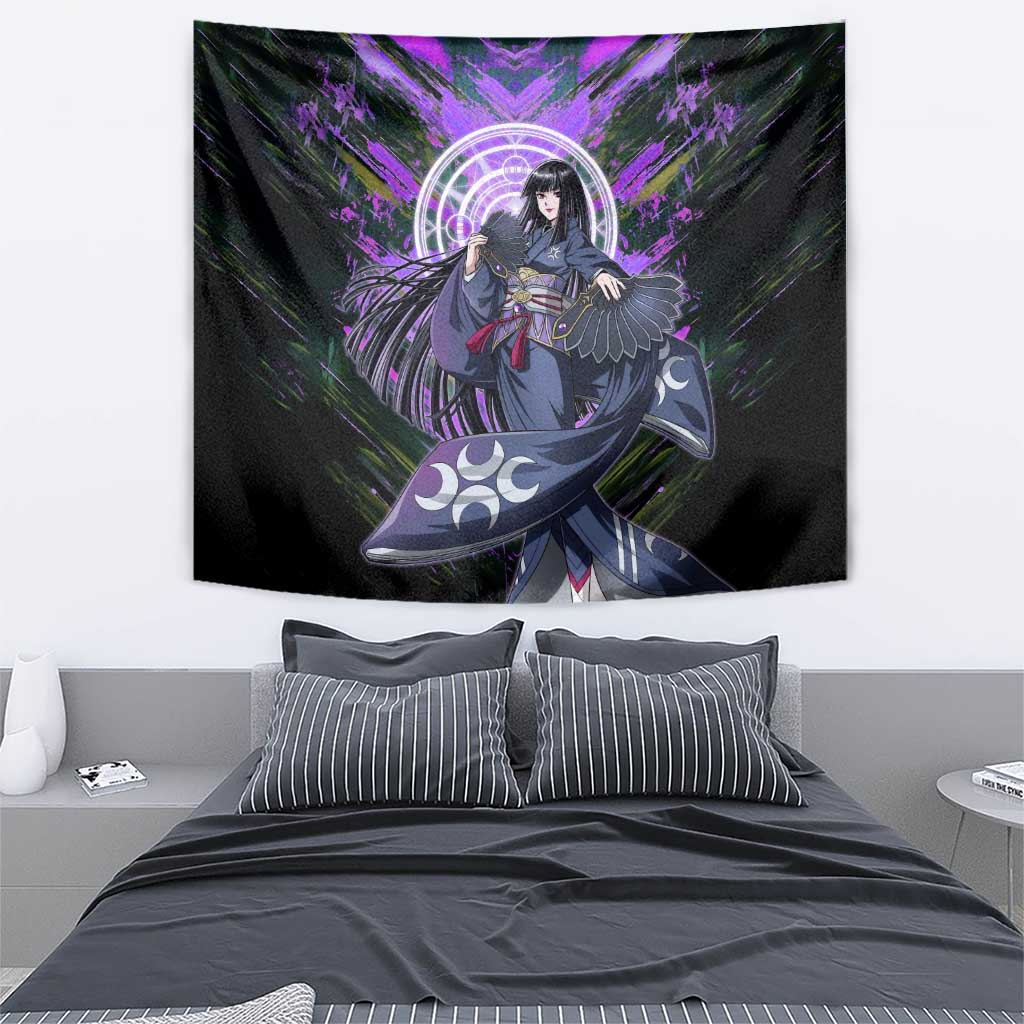 Glass The Rising of the Shield Hero Tapestry with Elegant Battle Kimono and Spirit Energy Circle Design - The Mazicc