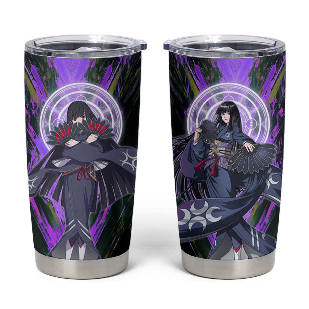 Glass The Rising of the Shield Hero Tumbler Cup with Elegant Battle Kimono and Spirit Energy Circle Design - The Mazicc