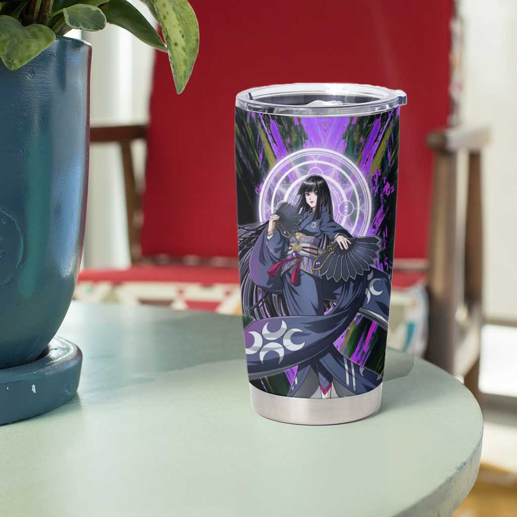 Glass The Rising of the Shield Hero Tumbler Cup with Elegant Battle Kimono and Spirit Energy Circle Design - The Mazicc
