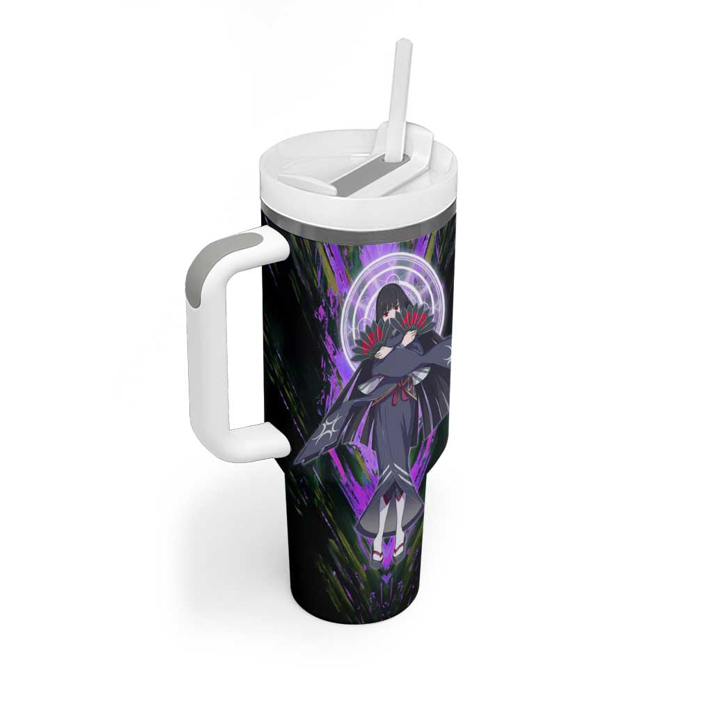 Glass The Rising of the Shield Hero Tumbler With Handle with Elegant Battle Kimono and Spirit Energy Circle Design - The Mazicc