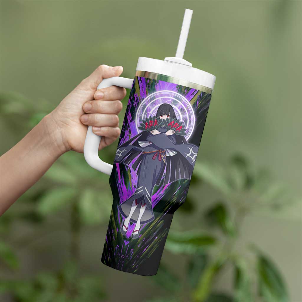 Glass The Rising of the Shield Hero Tumbler With Handle with Elegant Battle Kimono and Spirit Energy Circle Design - The Mazicc