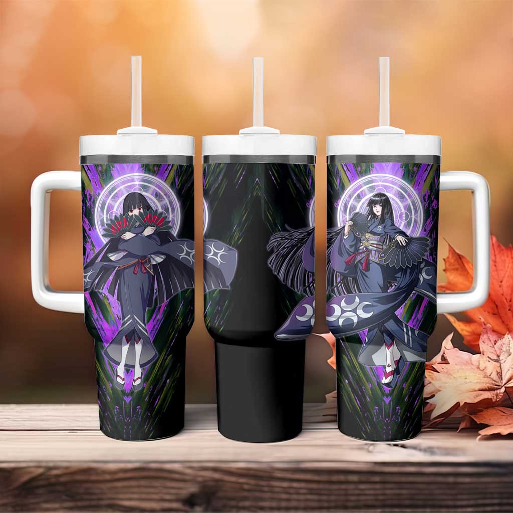 Glass The Rising of the Shield Hero Tumbler With Handle with Elegant Battle Kimono and Spirit Energy Circle Design - The Mazicc