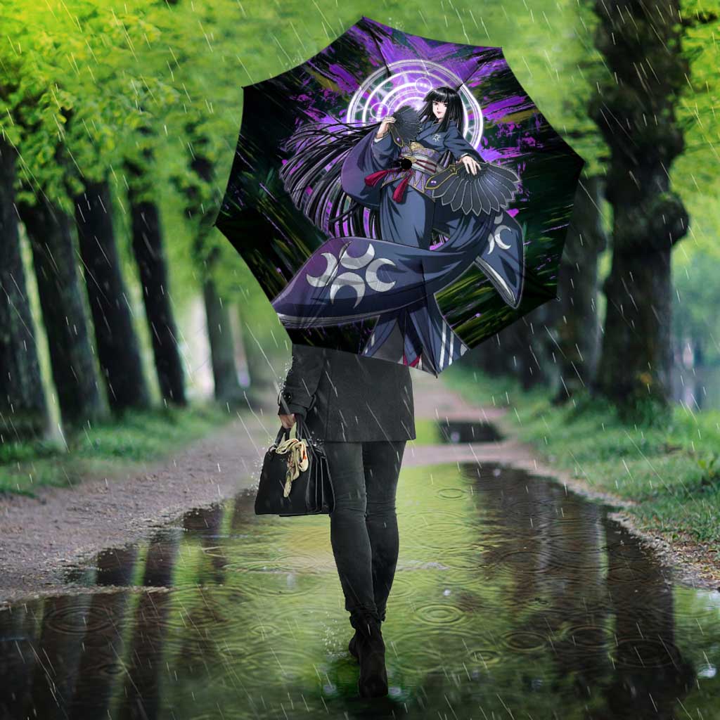 Glass The Rising of the Shield Hero Umbrella with Elegant Battle Kimono and Spirit Energy Circle Design - The Mazicc