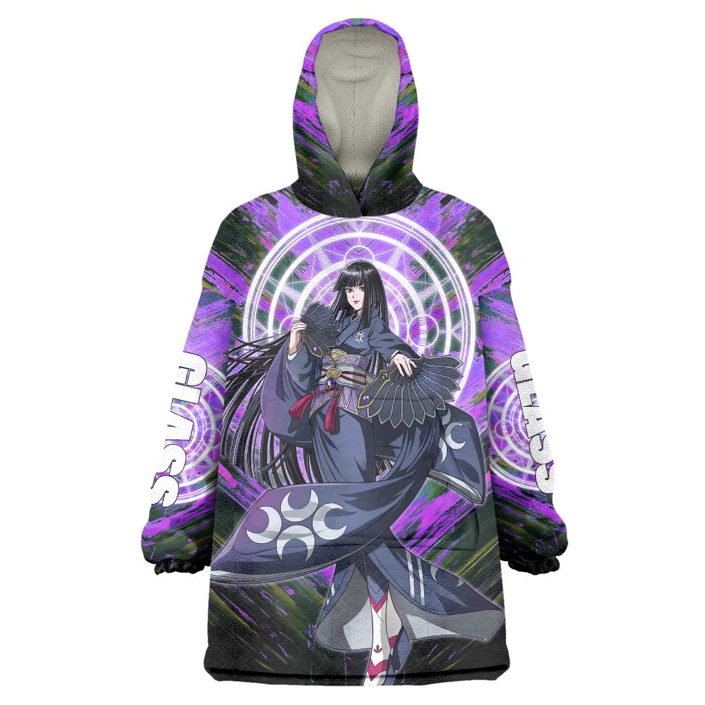 Glass The Rising of the Shield Hero Wearable Blanket Hoodie with Elegant Battle Kimono and Spirit Energy Circle Design - The Mazicc