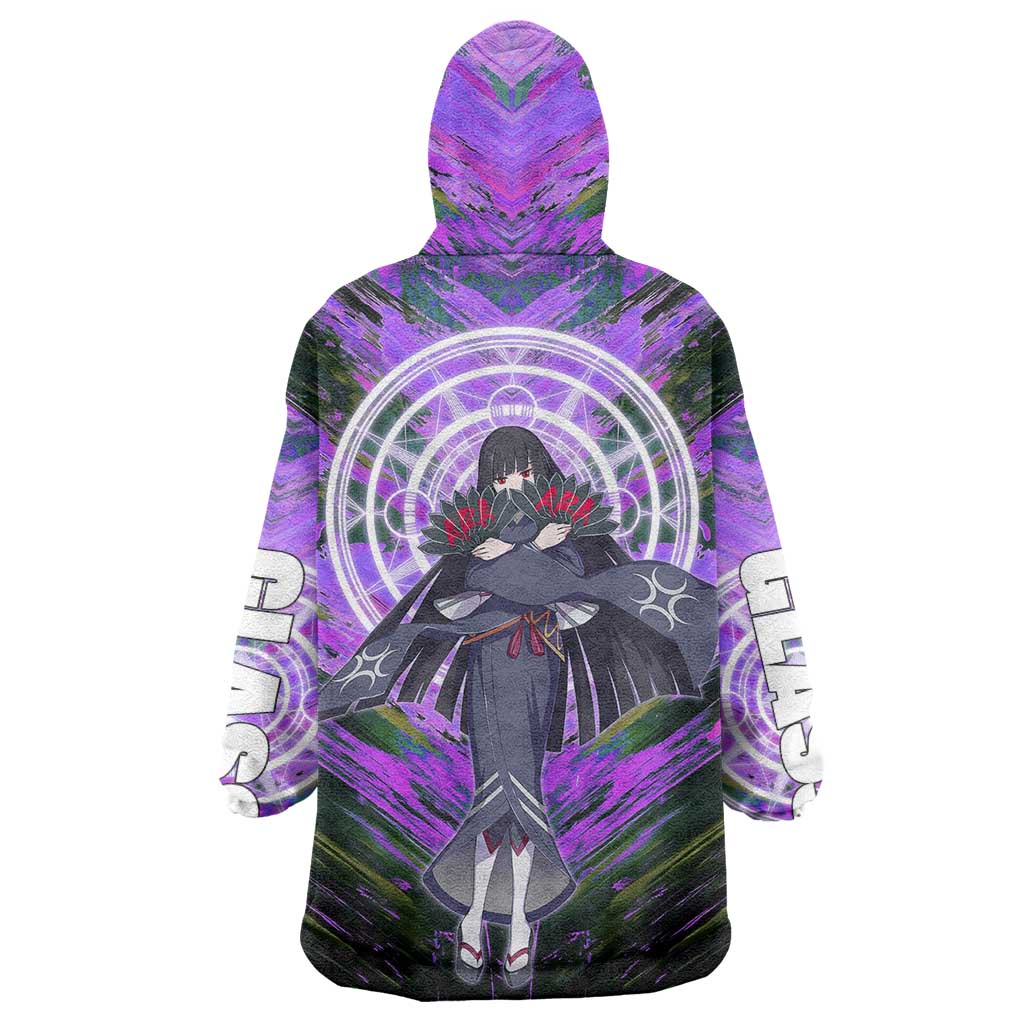 Glass The Rising of the Shield Hero Wearable Blanket Hoodie with Elegant Battle Kimono and Spirit Energy Circle Design - The Mazicc