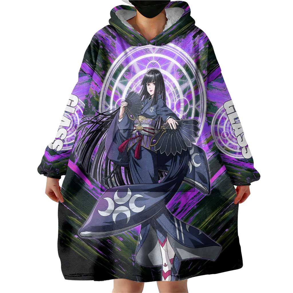 Glass The Rising of the Shield Hero Wearable Blanket Hoodie with Elegant Battle Kimono and Spirit Energy Circle Design - The Mazicc