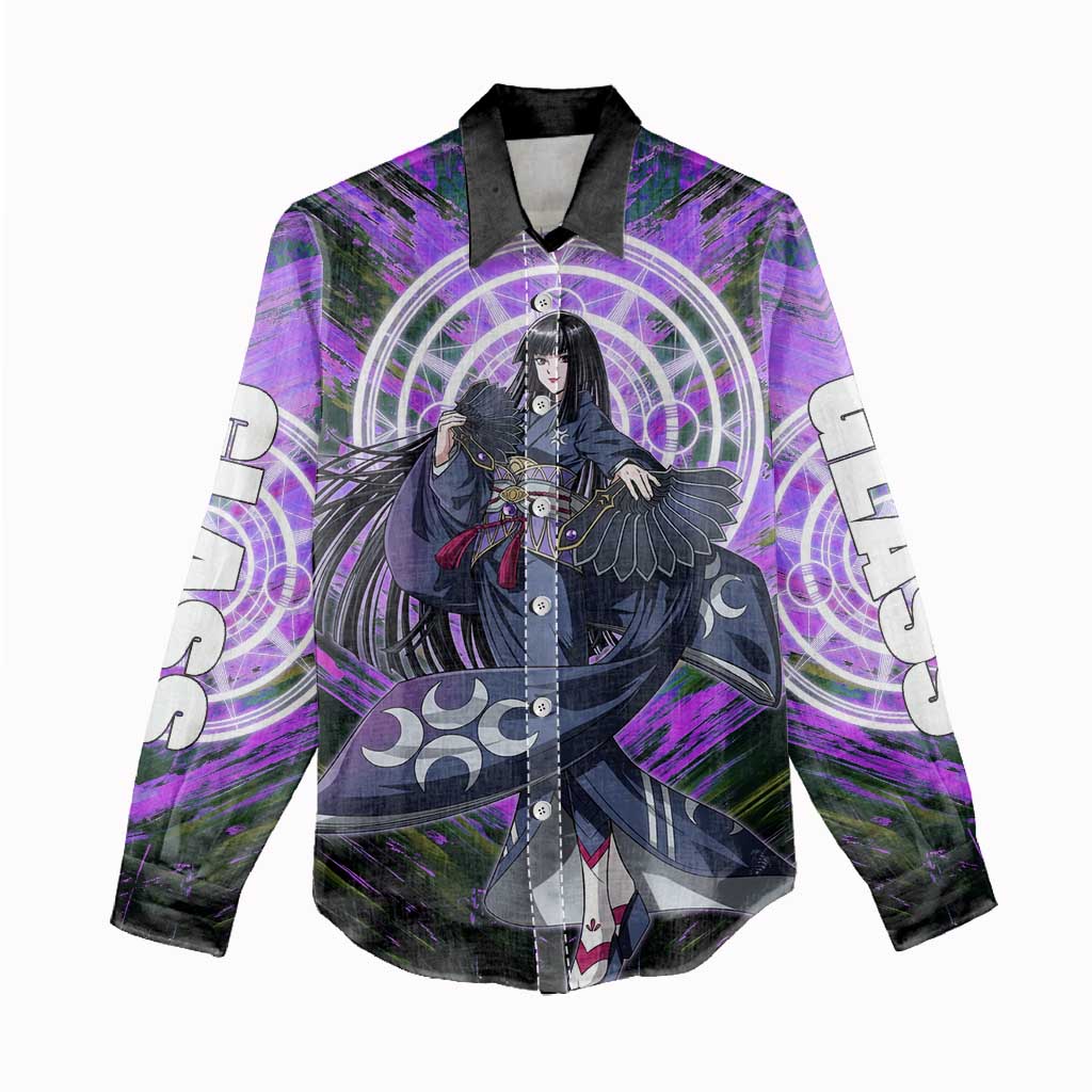 Glass The Rising of the Shield Hero Women Casual Shirt with Elegant Battle Kimono and Spirit Energy Circle Design - The Mazicc