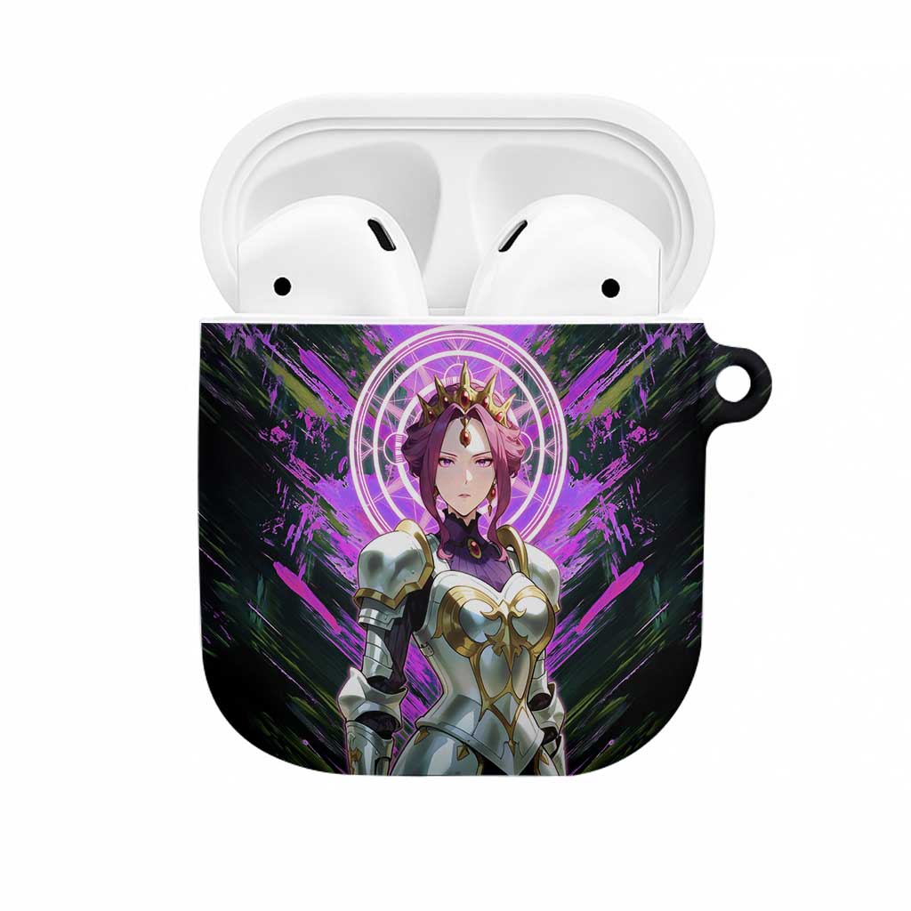 Mirellia Q Melromarc The Rising of the Shield Hero AirPods Case with Queen Armor and Magical Emblem Background - The Mazicc