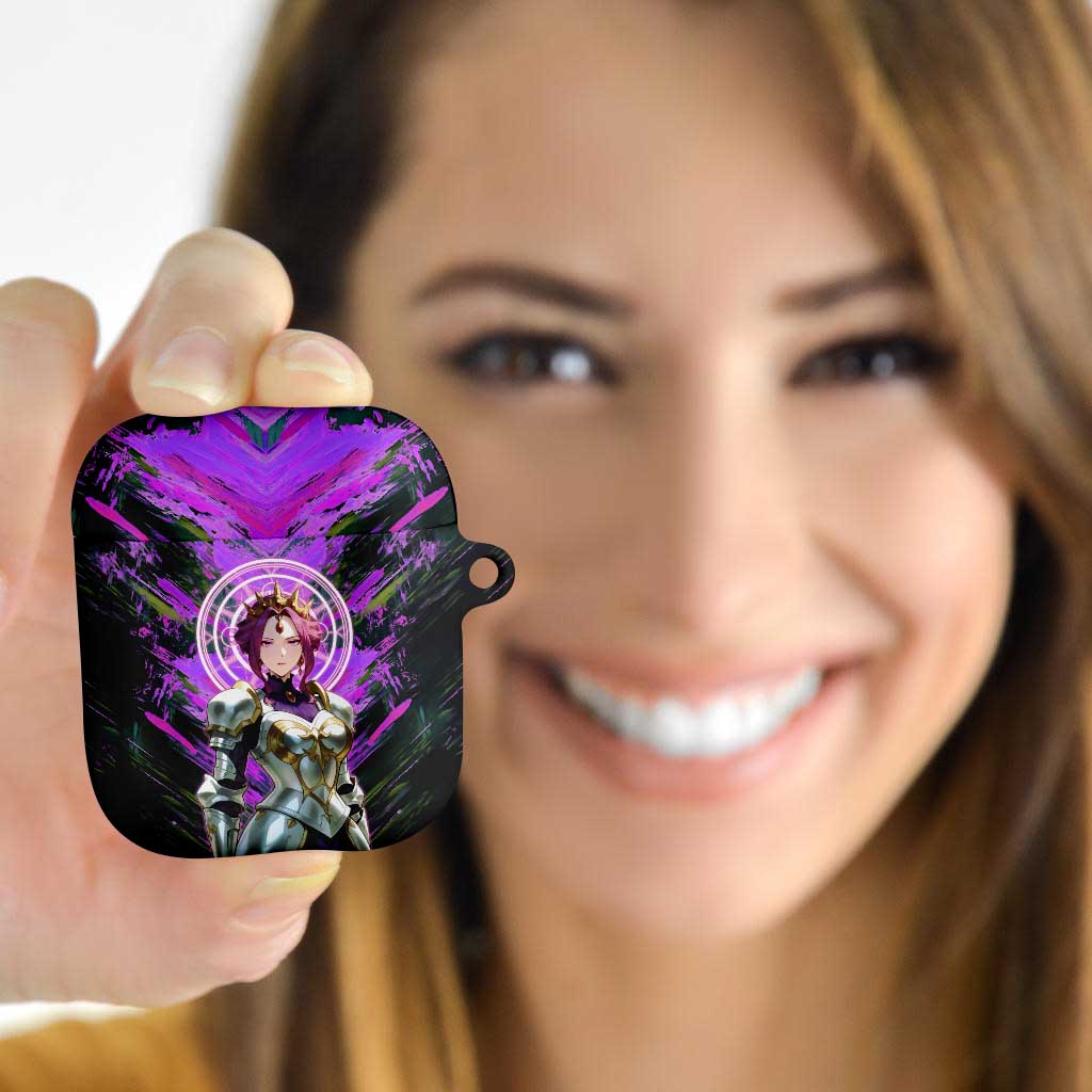 Mirellia Q Melromarc The Rising of the Shield Hero AirPods Case with Queen Armor and Magical Emblem Background - The Mazicc