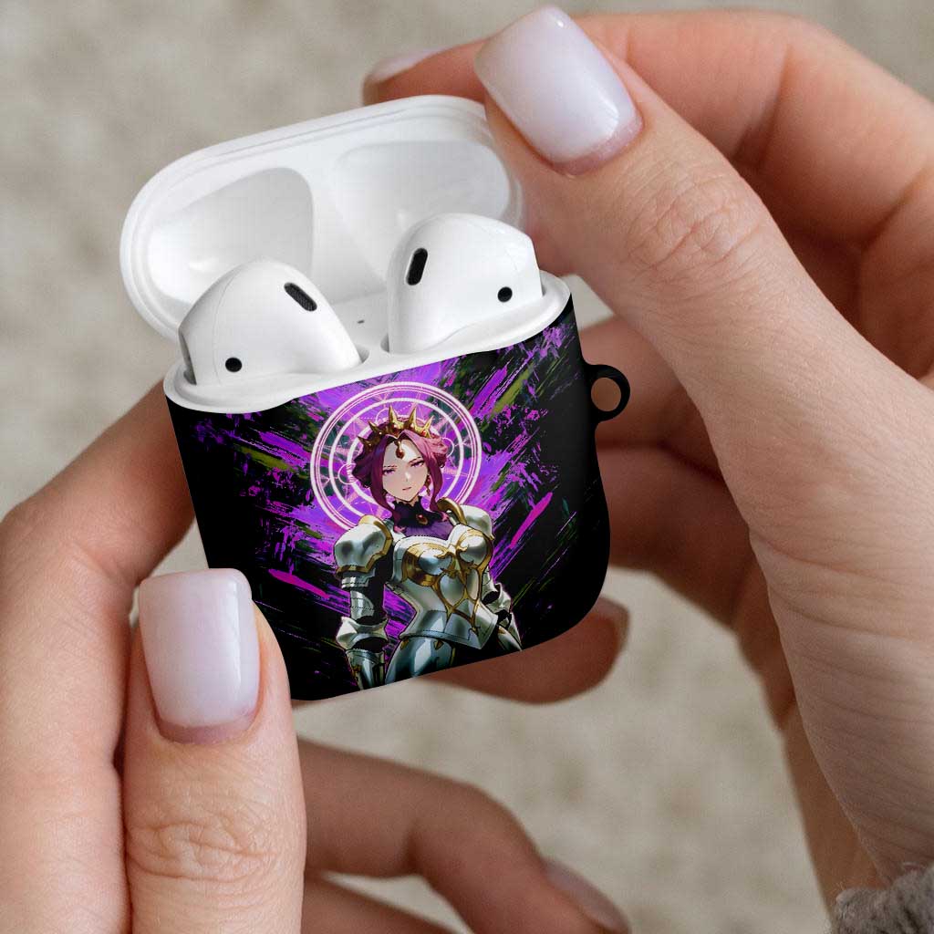 Mirellia Q Melromarc The Rising of the Shield Hero AirPods Case with Queen Armor and Magical Emblem Background - The Mazicc