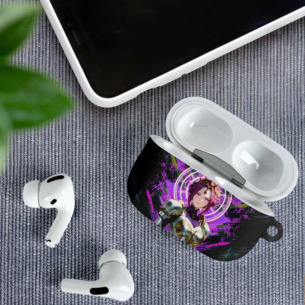 Mirellia Q Melromarc The Rising of the Shield Hero AirPods Case with Queen Armor and Magical Emblem Background - The Mazicc