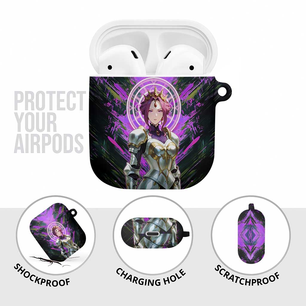 Mirellia Q Melromarc The Rising of the Shield Hero AirPods Case with Queen Armor and Magical Emblem Background - The Mazicc