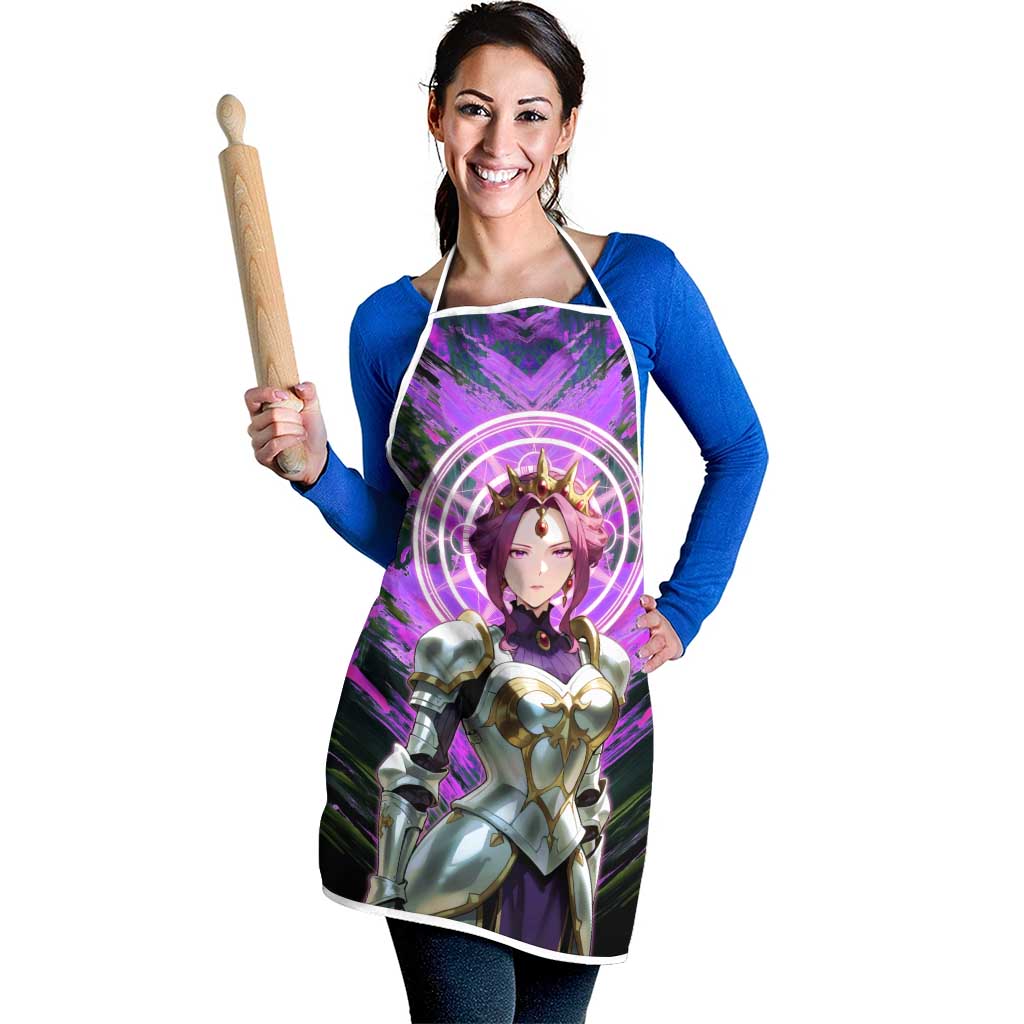 Mirellia Q Melromarc The Rising of the Shield Hero Apron with Queen Armor and Magical Emblem Background - The Mazicc