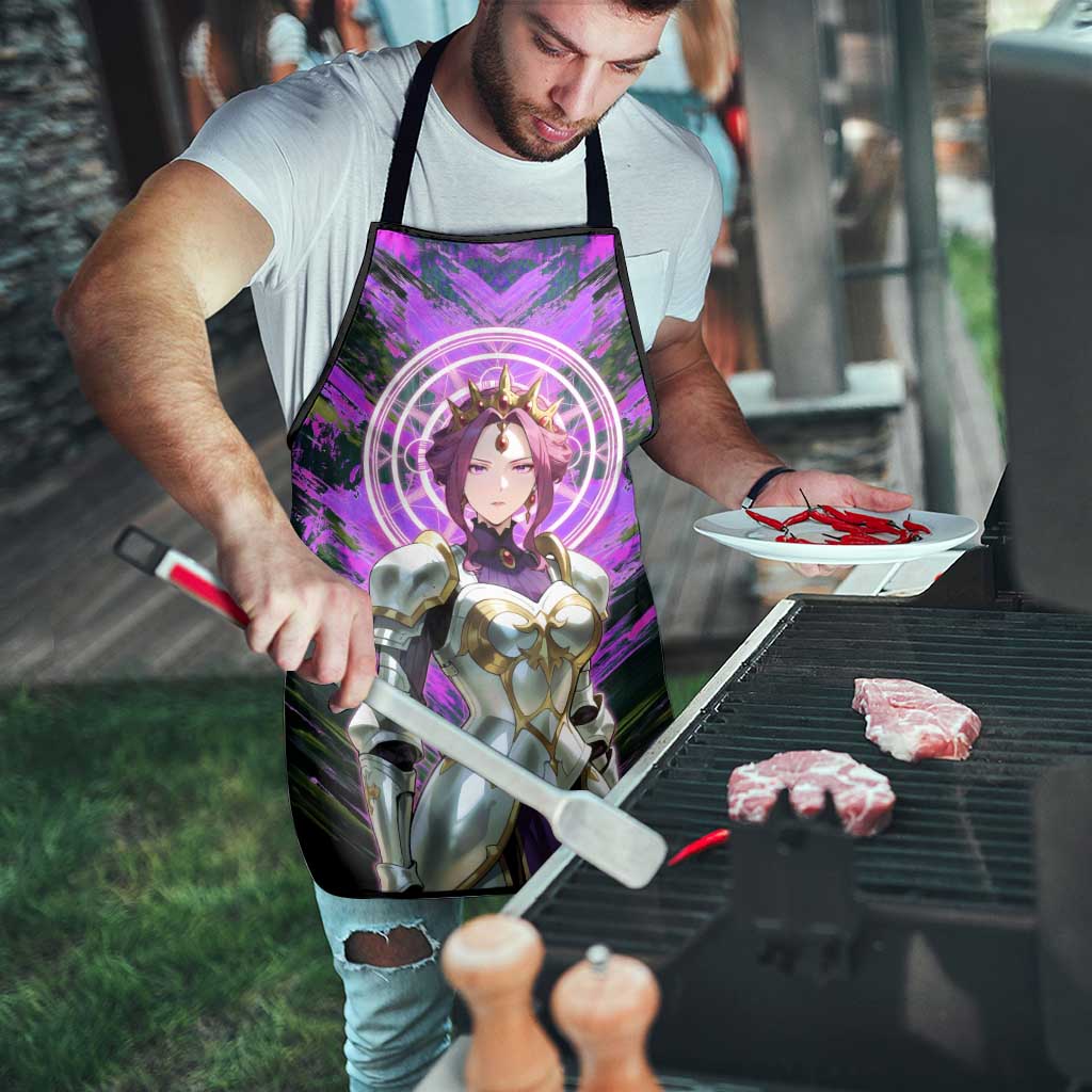 Mirellia Q Melromarc The Rising of the Shield Hero Apron with Queen Armor and Magical Emblem Background - The Mazicc