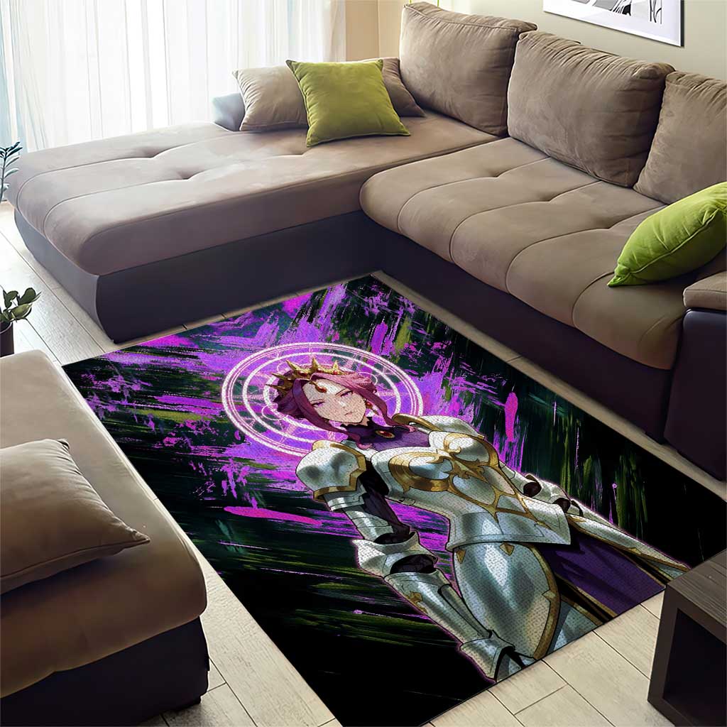 Mirellia Q Melromarc The Rising of the Shield Hero Area Rug with Queen Armor and Magical Emblem Background - The Mazicc