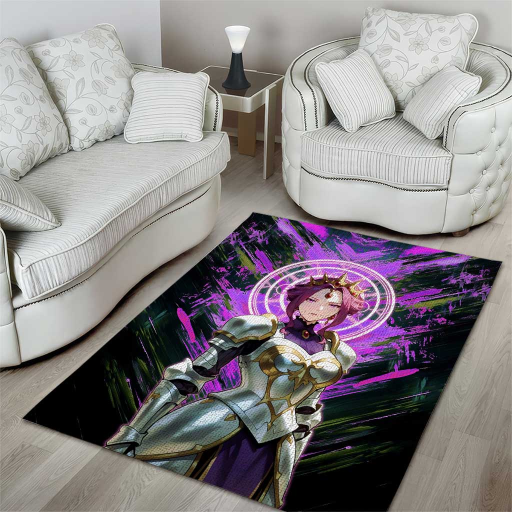 Mirellia Q Melromarc The Rising of the Shield Hero Area Rug with Queen Armor and Magical Emblem Background - The Mazicc