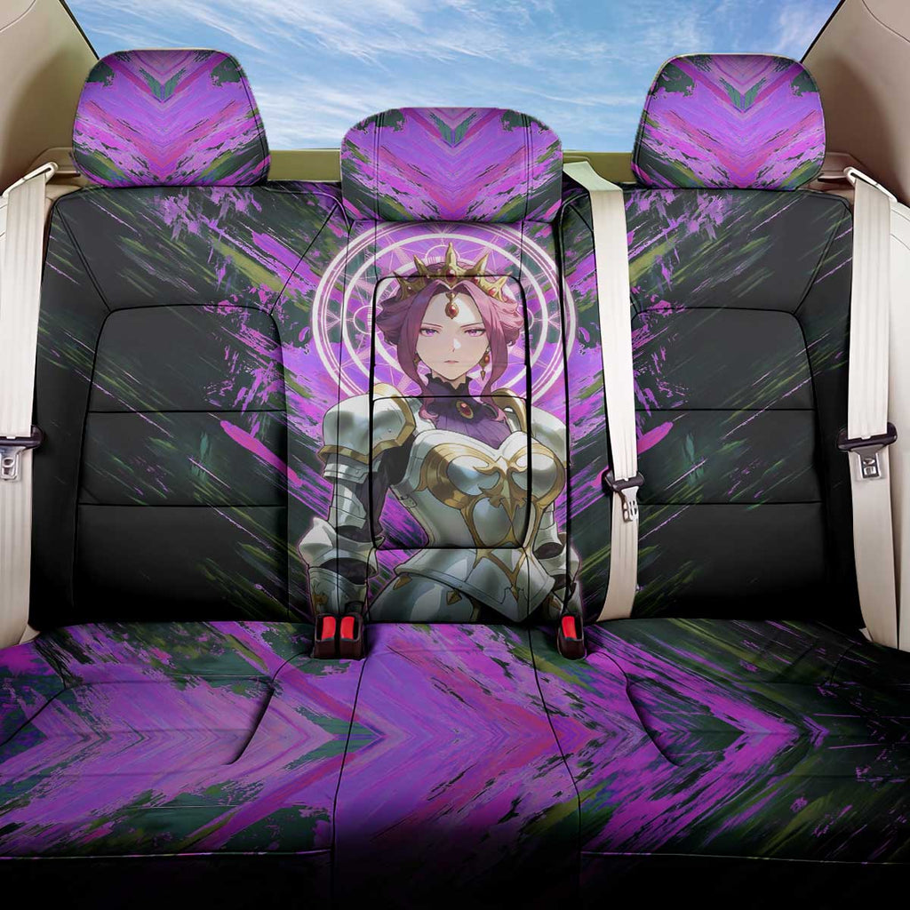 Mirellia Q Melromarc The Rising of the Shield Hero Back Car Seat Cover with Queen Armor and Magical Emblem Background - The Mazicc