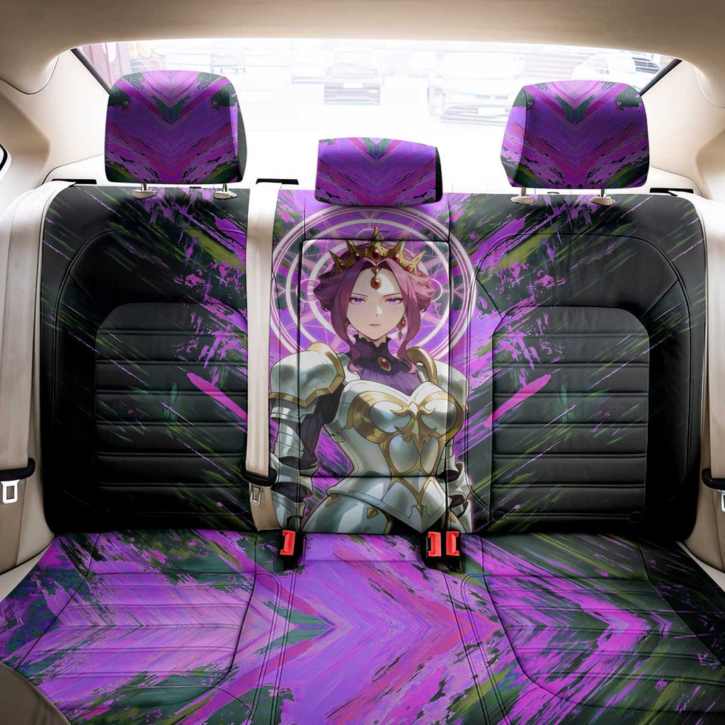 Mirellia Q Melromarc The Rising of the Shield Hero Back Car Seat Cover with Queen Armor and Magical Emblem Background - The Mazicc