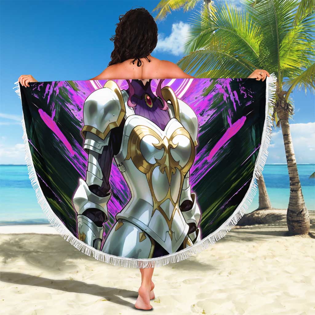 Mirellia Q Melromarc The Rising of the Shield Hero Beach Blanket with Queen Armor and Magical Emblem Background - The Mazicc