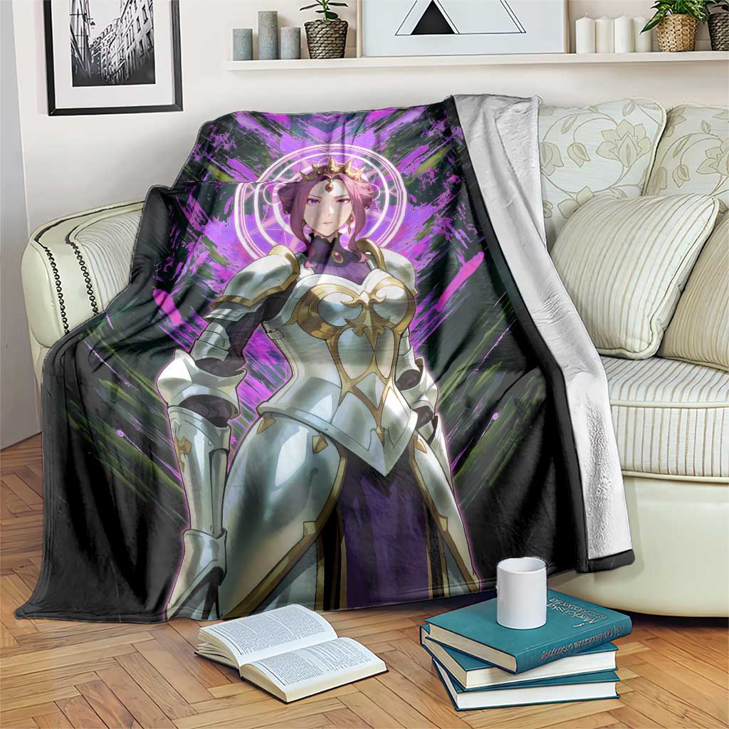 Mirellia Q Melromarc The Rising of the Shield Hero Blanket with Queen Armor and Magical Emblem Background - The Mazicc