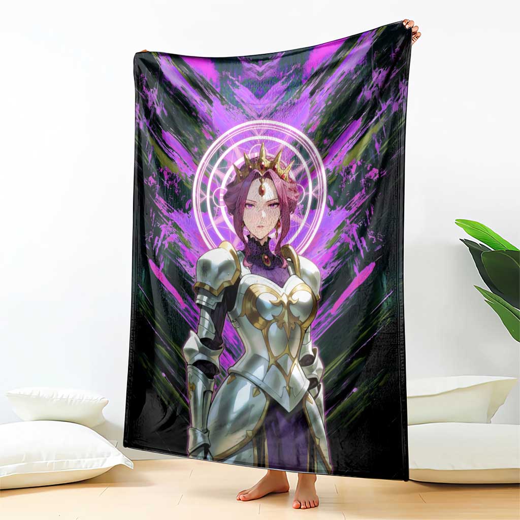 Mirellia Q Melromarc The Rising of the Shield Hero Blanket with Queen Armor and Magical Emblem Background - The Mazicc