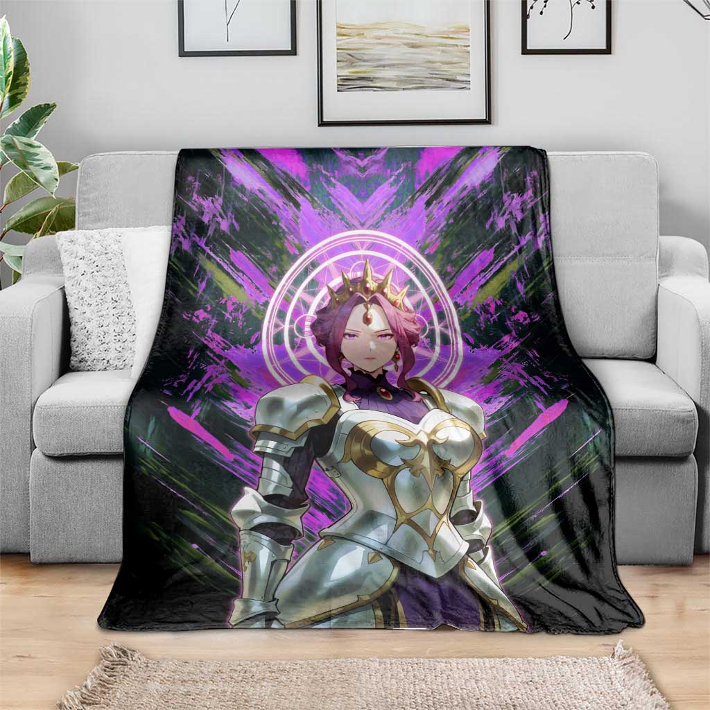 Mirellia Q Melromarc The Rising of the Shield Hero Blanket with Queen Armor and Magical Emblem Background - The Mazicc