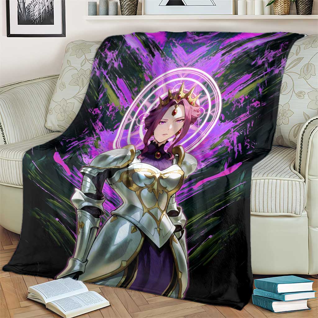 Mirellia Q Melromarc The Rising of the Shield Hero Blanket with Queen Armor and Magical Emblem Background - The Mazicc
