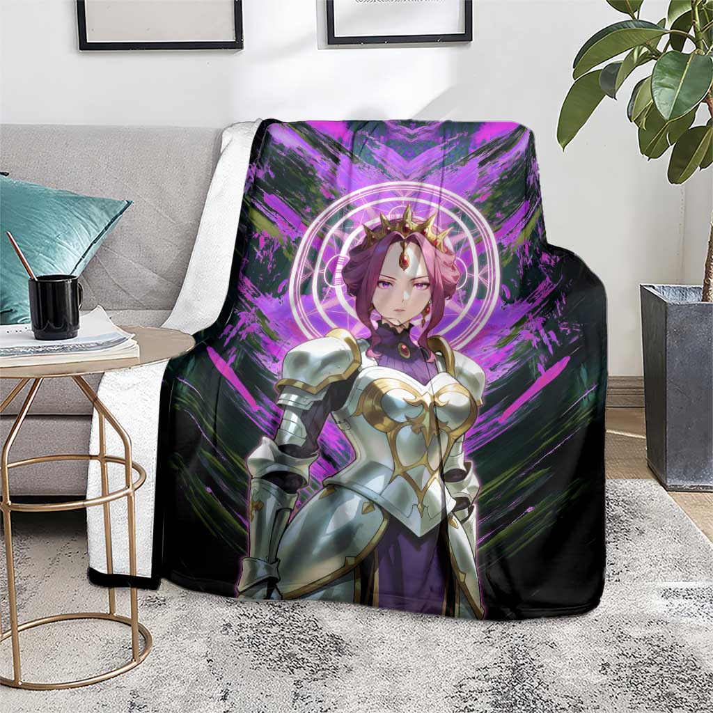 Mirellia Q Melromarc The Rising of the Shield Hero Blanket with Queen Armor and Magical Emblem Background - The Mazicc