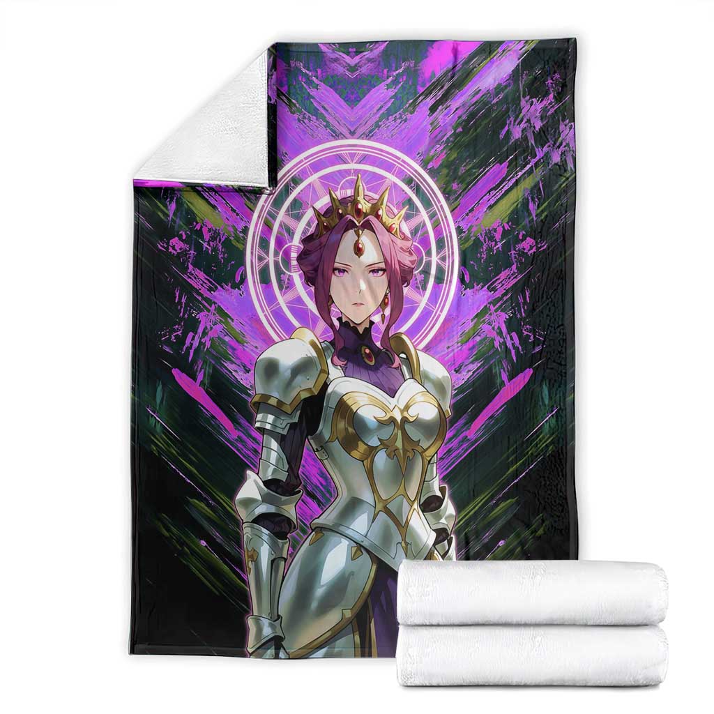 Mirellia Q Melromarc The Rising of the Shield Hero Blanket with Queen Armor and Magical Emblem Background - The Mazicc