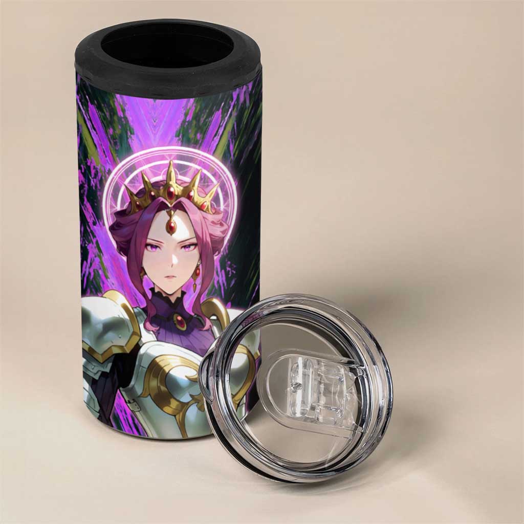 Mirellia Q Melromarc The Rising of the Shield Hero 4 in 1 Can Cooler Tumbler with Queen Armor and Magical Emblem Background - The Mazicc
