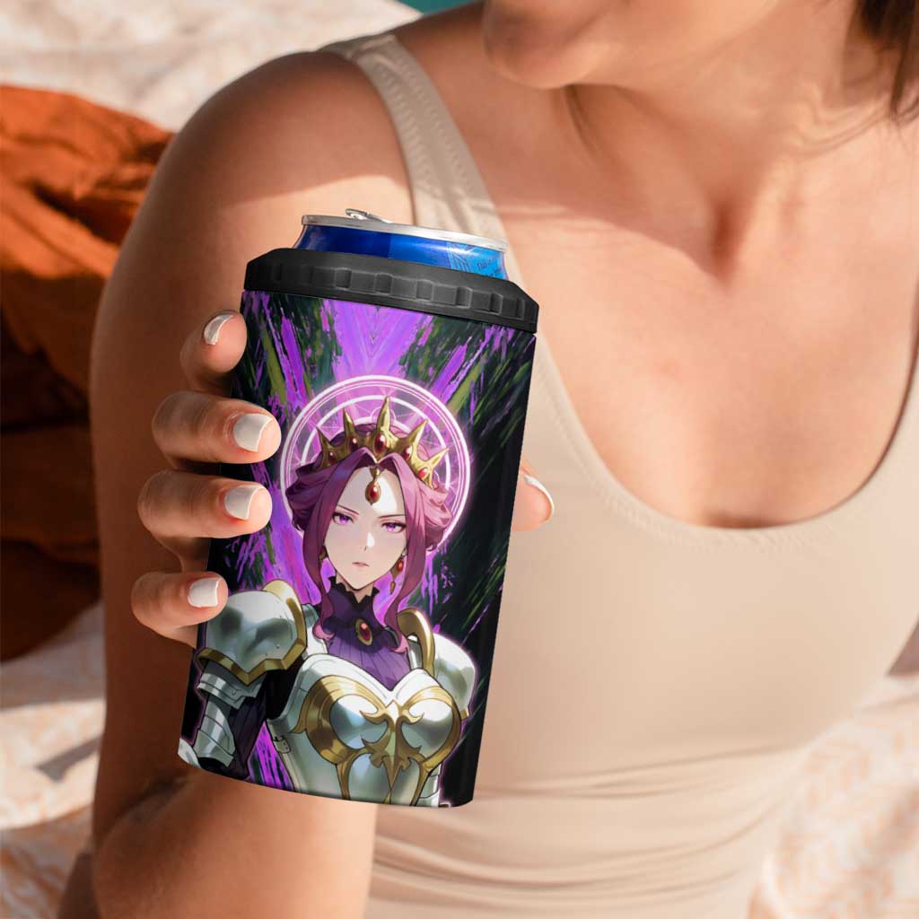Mirellia Q Melromarc The Rising of the Shield Hero 4 in 1 Can Cooler Tumbler with Queen Armor and Magical Emblem Background - The Mazicc