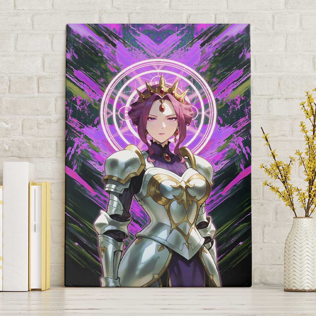 Mirellia Q Melromarc The Rising of the Shield Hero Canvas Wall Art with Queen Armor and Magical Emblem Background - The Mazicc