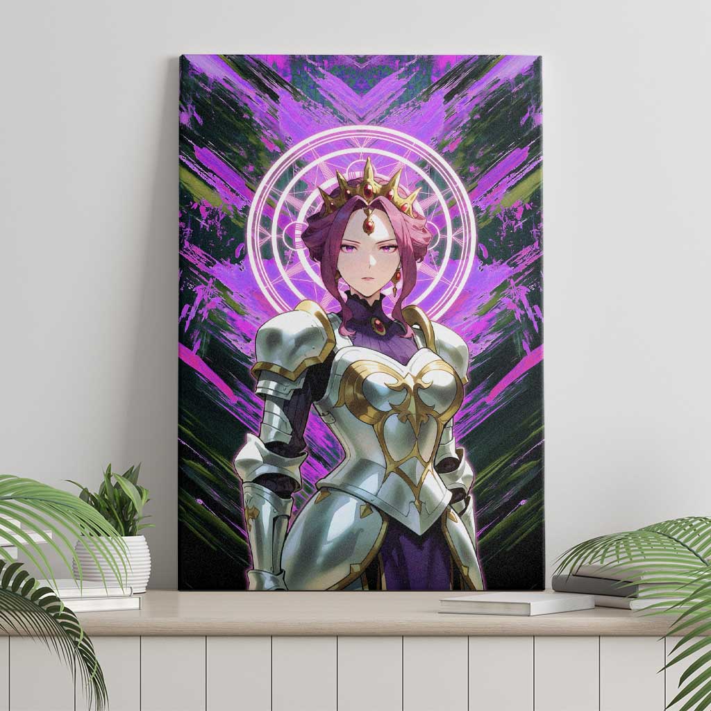 Mirellia Q Melromarc The Rising of the Shield Hero Canvas Wall Art with Queen Armor and Magical Emblem Background - The Mazicc