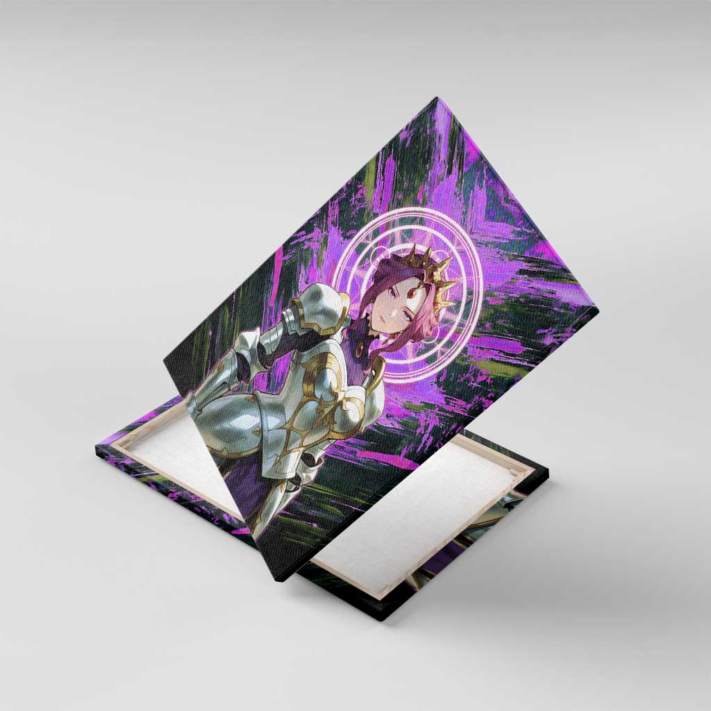 Mirellia Q Melromarc The Rising of the Shield Hero Canvas Wall Art with Queen Armor and Magical Emblem Background - The Mazicc