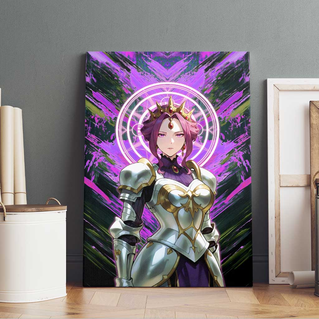 Mirellia Q Melromarc The Rising of the Shield Hero Canvas Wall Art with Queen Armor and Magical Emblem Background - The Mazicc