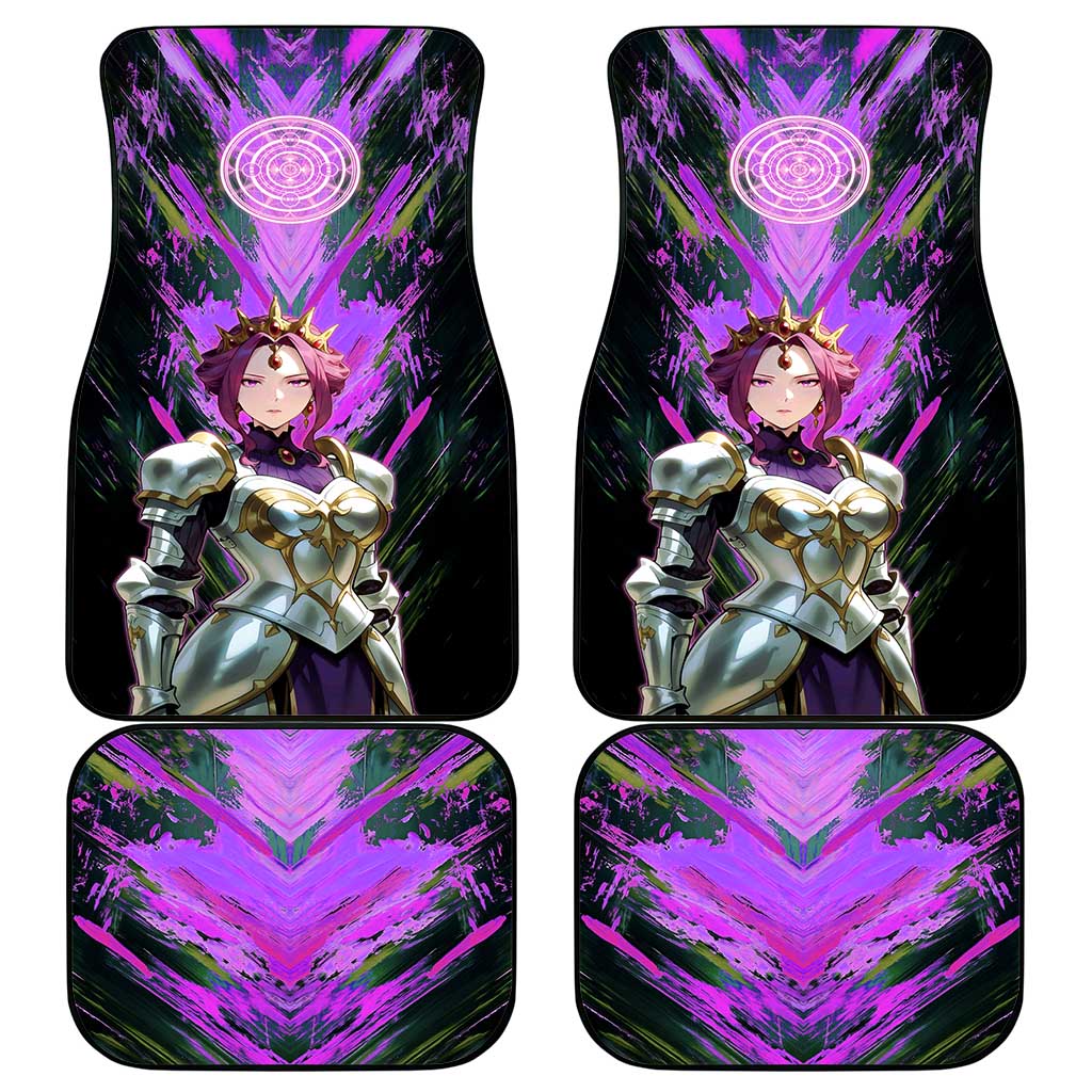 Mirellia Q Melromarc The Rising of the Shield Hero Car Mats with Queen Armor and Magical Emblem Background - The Mazicc